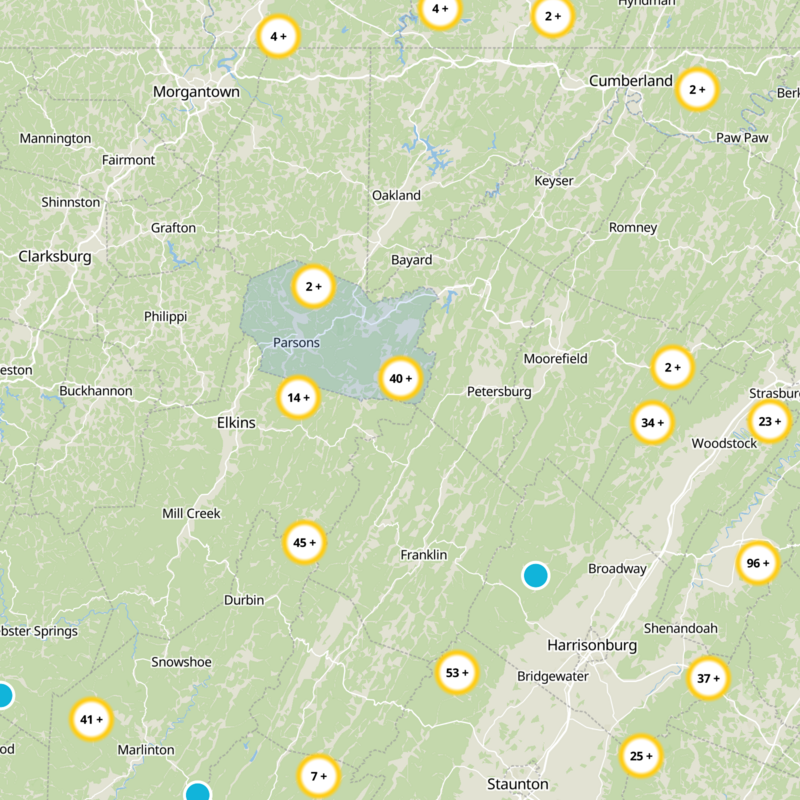 Tucker County Static Map