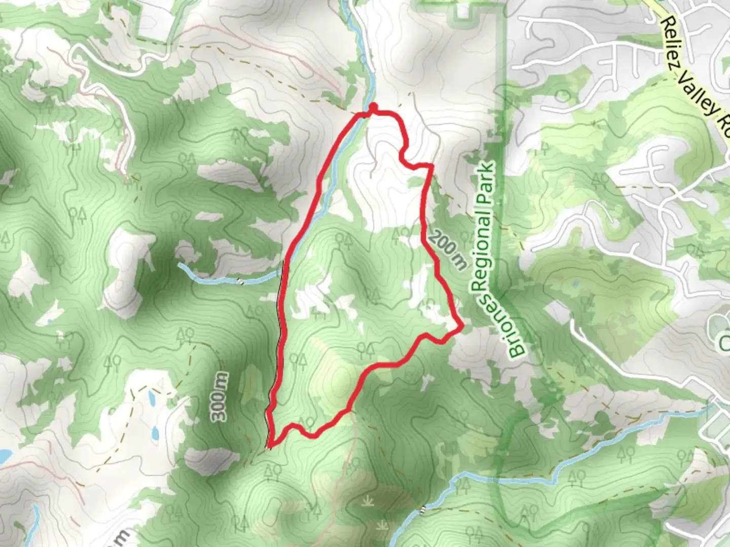 An image depicting the trail Diablo View and Alhambra Creek Loop Trail and its surrounding area.
