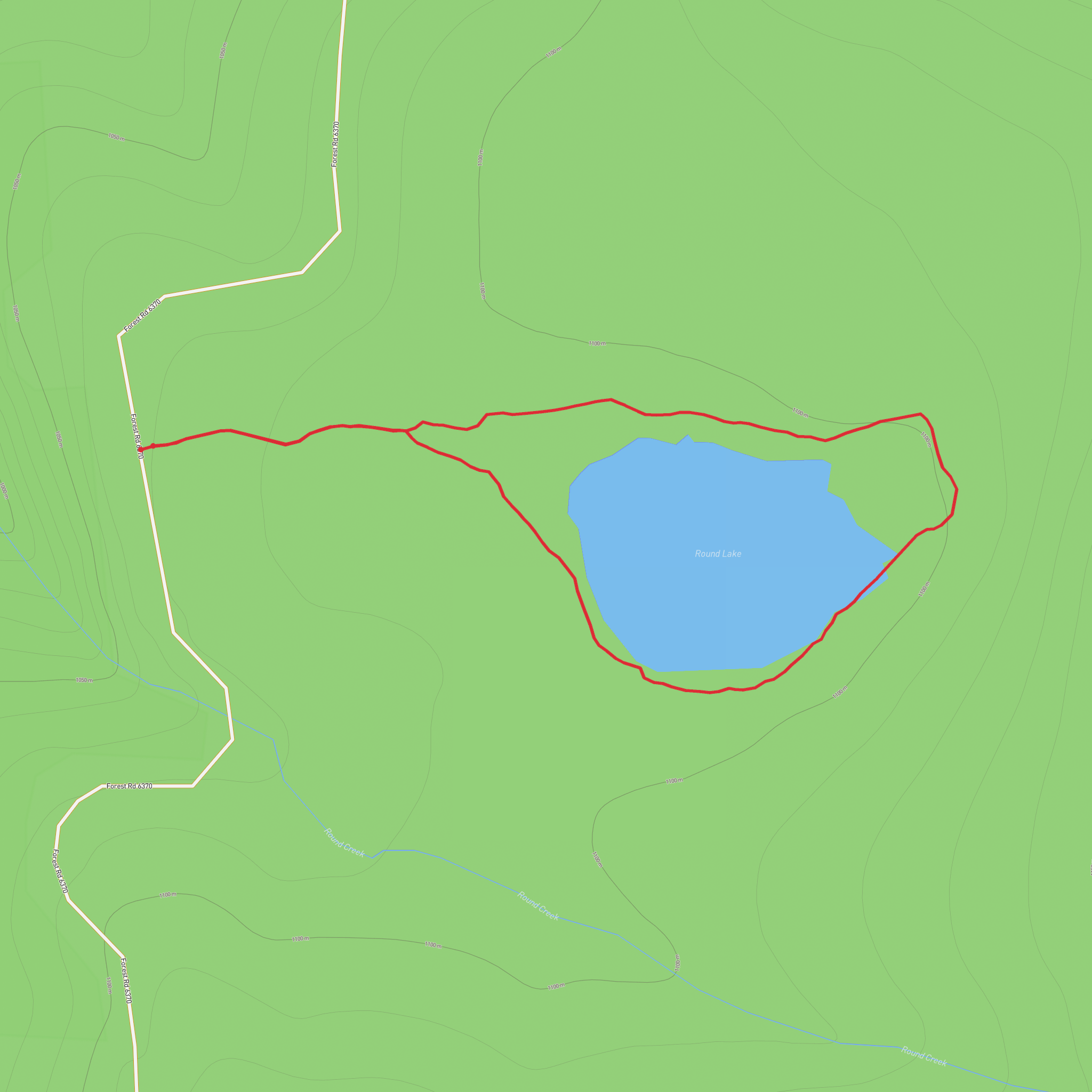 Round Lake Trail mobile static map