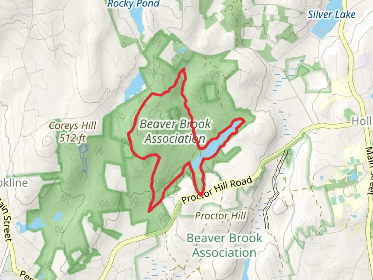 An image depicting the trail Beaver Brook Association Pond Loop and its surrounding area.