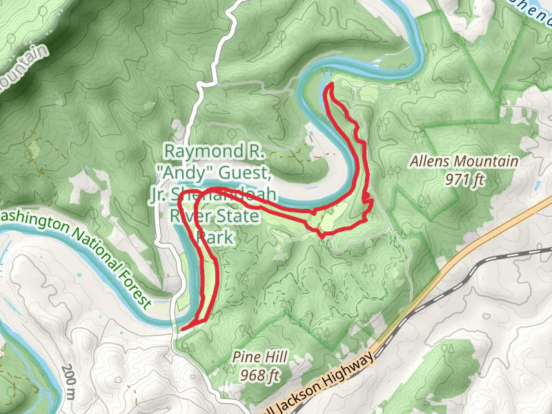 South Fork Shenandoah River and Ox Bow Lake Loop