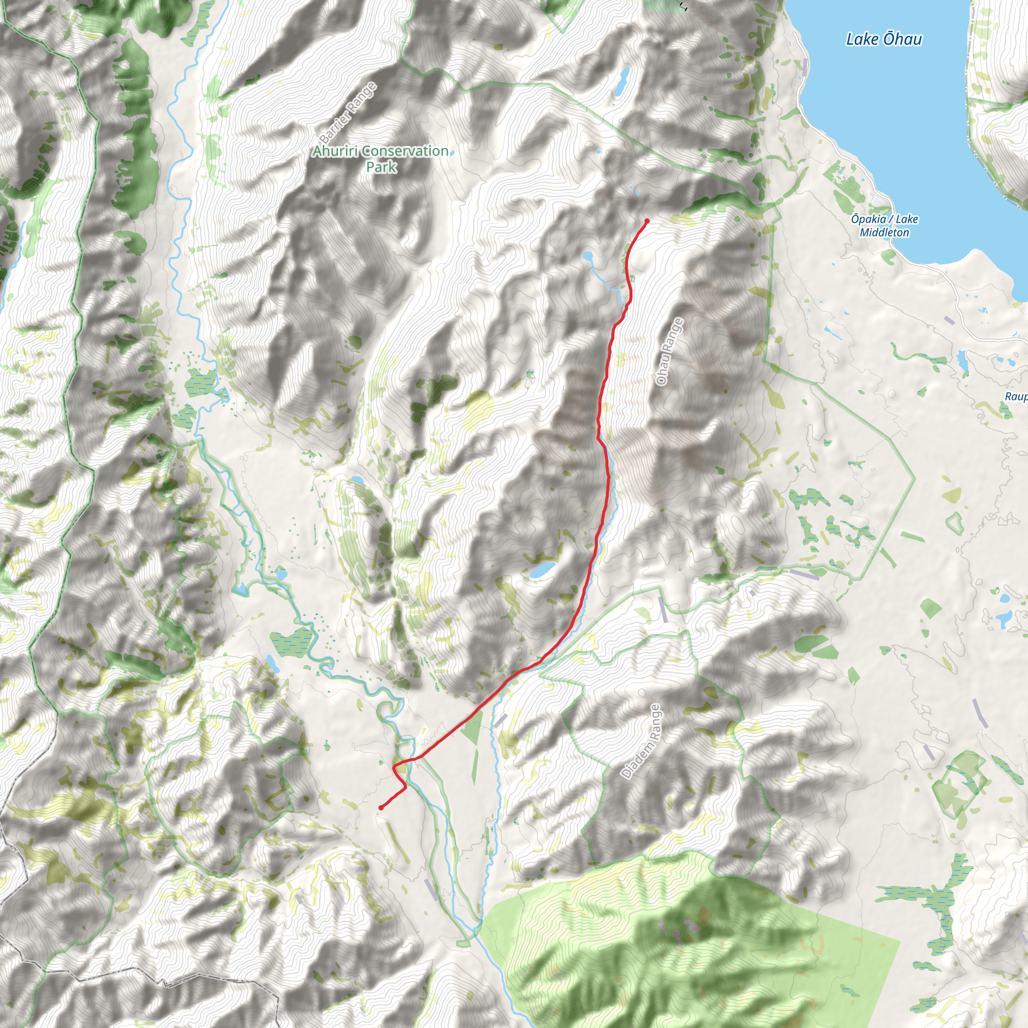 East Ahuriri Track mobile static map