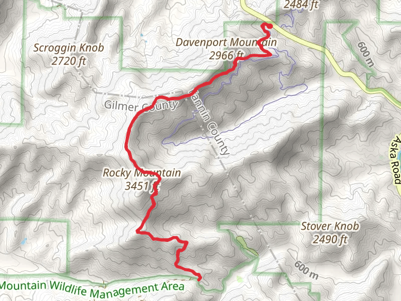 Stanley Gap and Benton MacKaye Trail