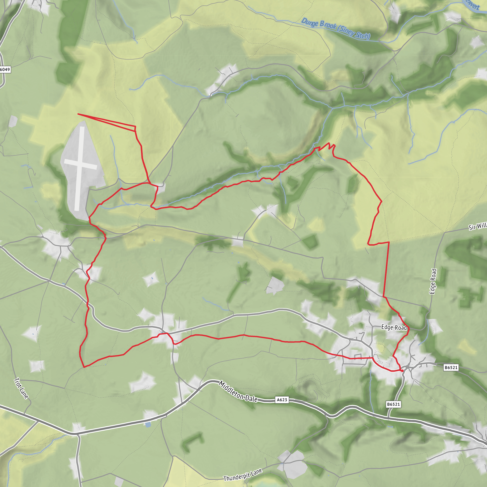 Eyam - Sir William’s Hill & Durham Edge mobile static map