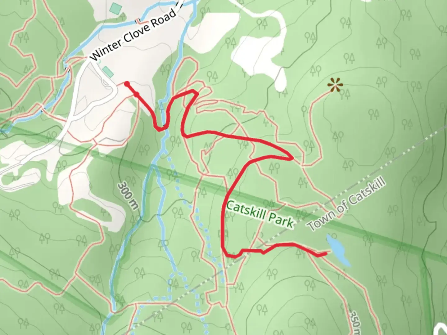 An image depicting the trail Winter Clove Road - Kiskatom Brook and its surrounding area.