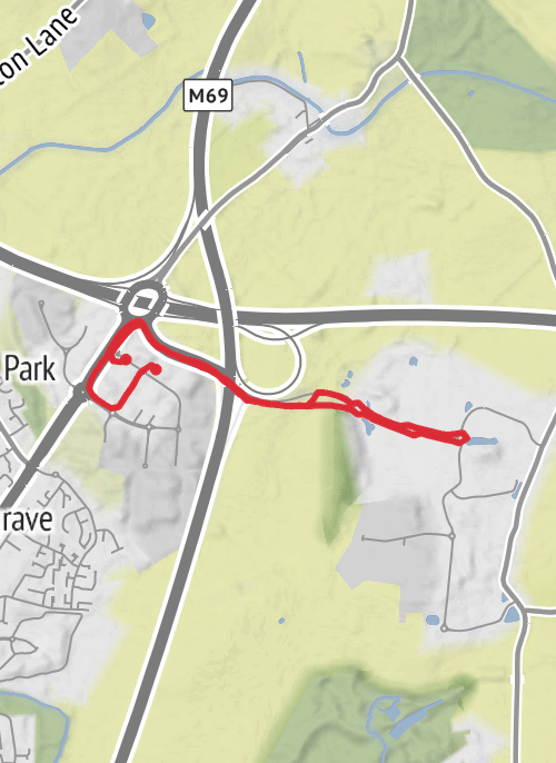 Hike from Walsgrave on Sowe mobile static map
