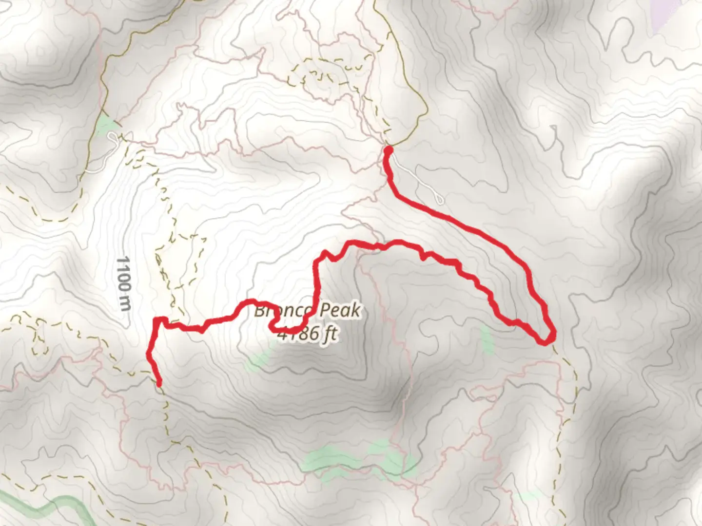 An image depicting the trail Bronco Peak Trail and its surrounding area.