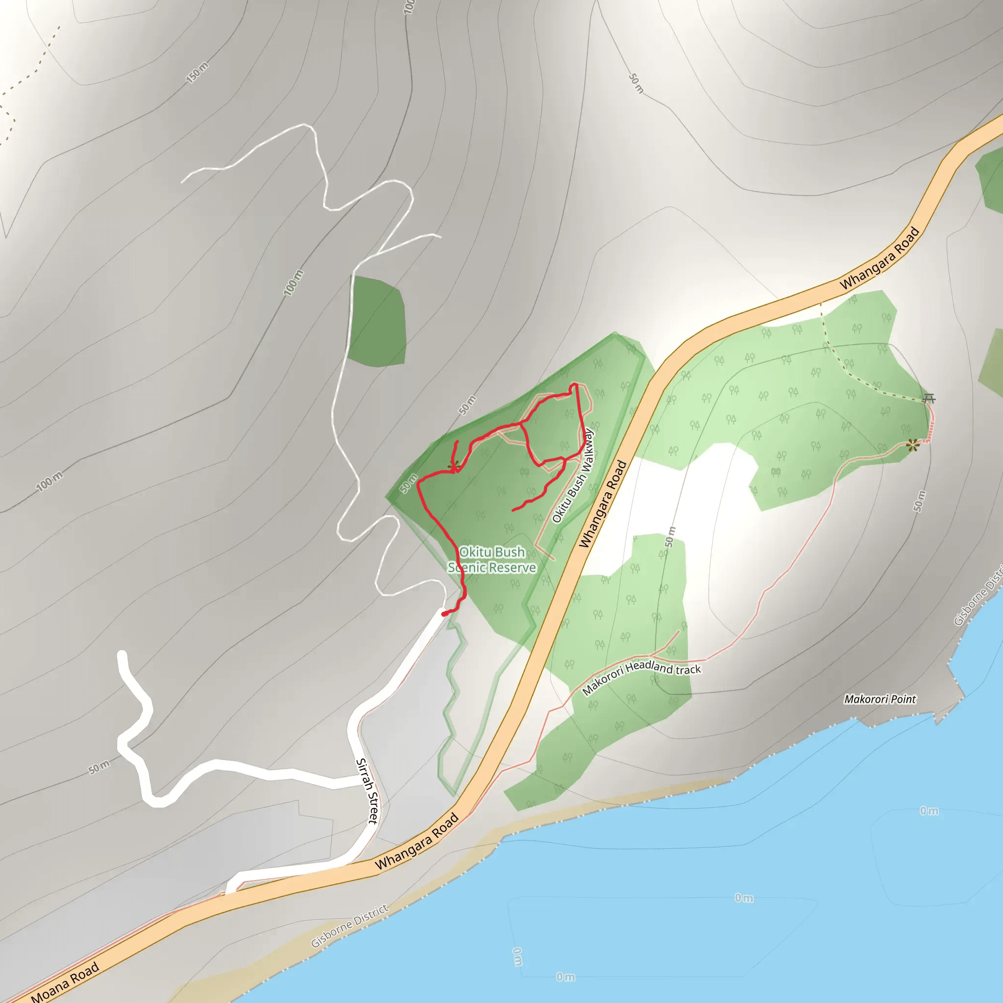 Okitu Bush Scenic Reserve Walk mobile static map