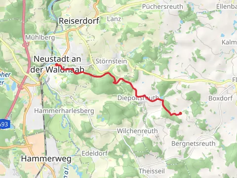 Neustadt - Waldnaab to Ritzlersreuth via Harlesberg
