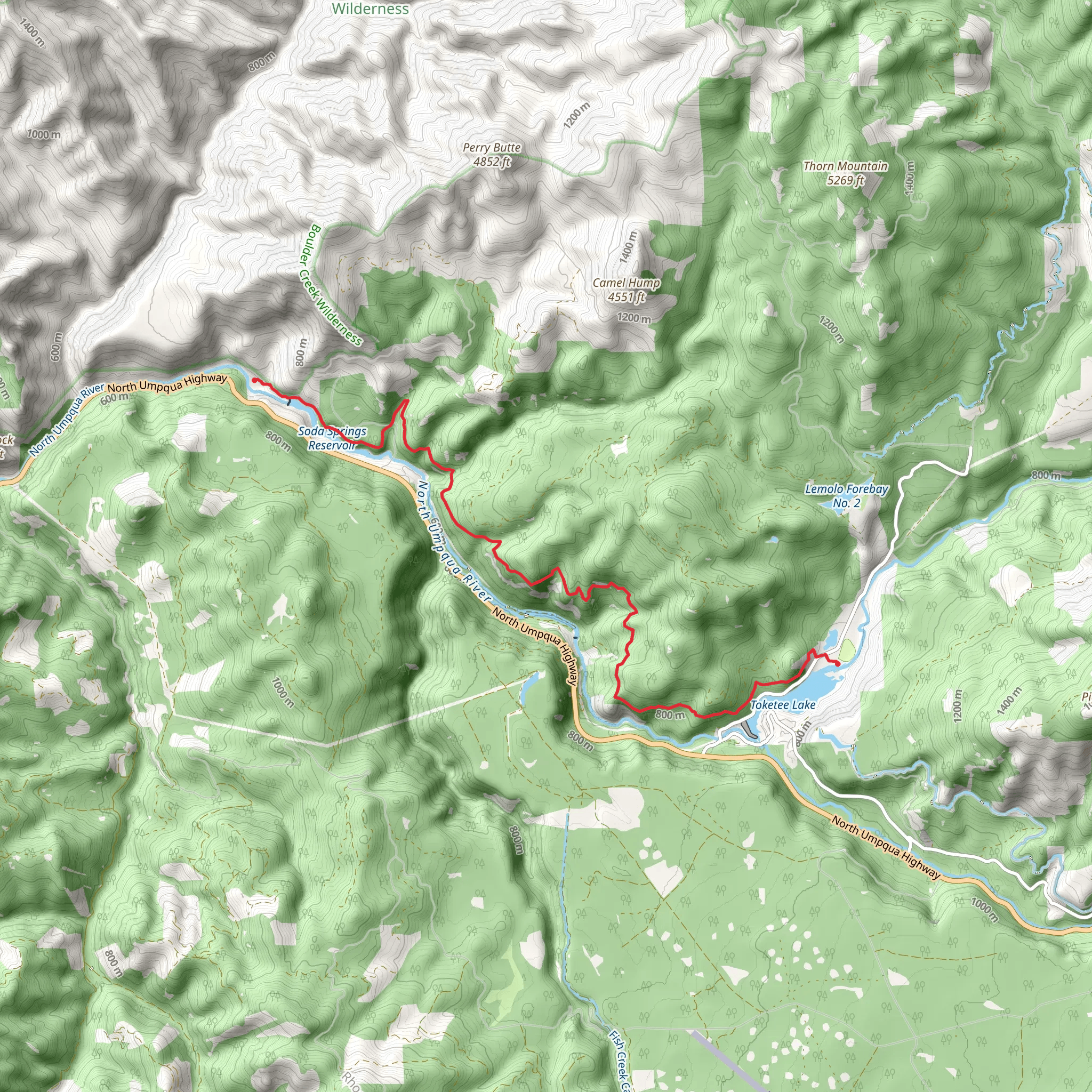North Umpqua Trail - Deer Leap mobile static map