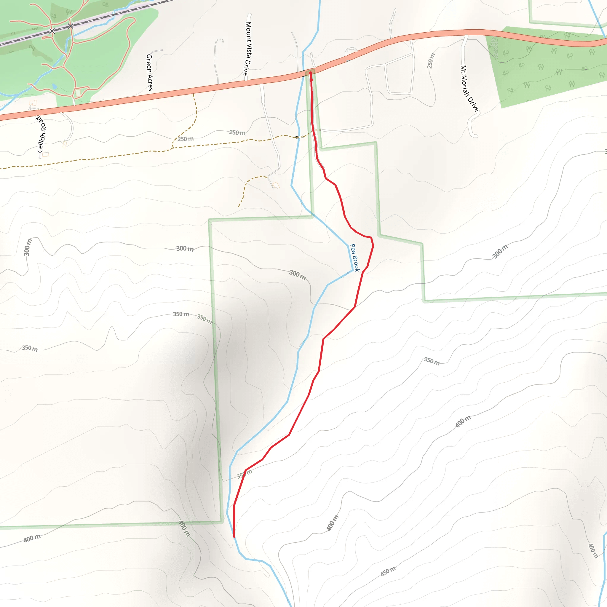 Pea Brook Trail mobile static map