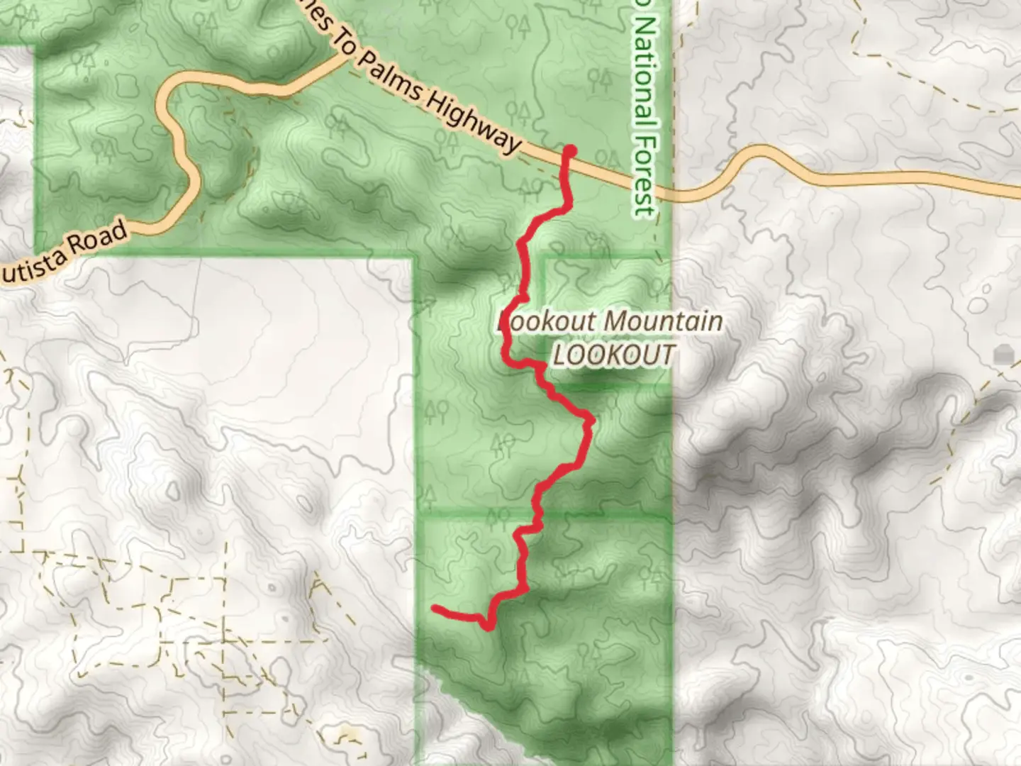 An image depicting the trail Lookout Mountain via PCT and its surrounding area.