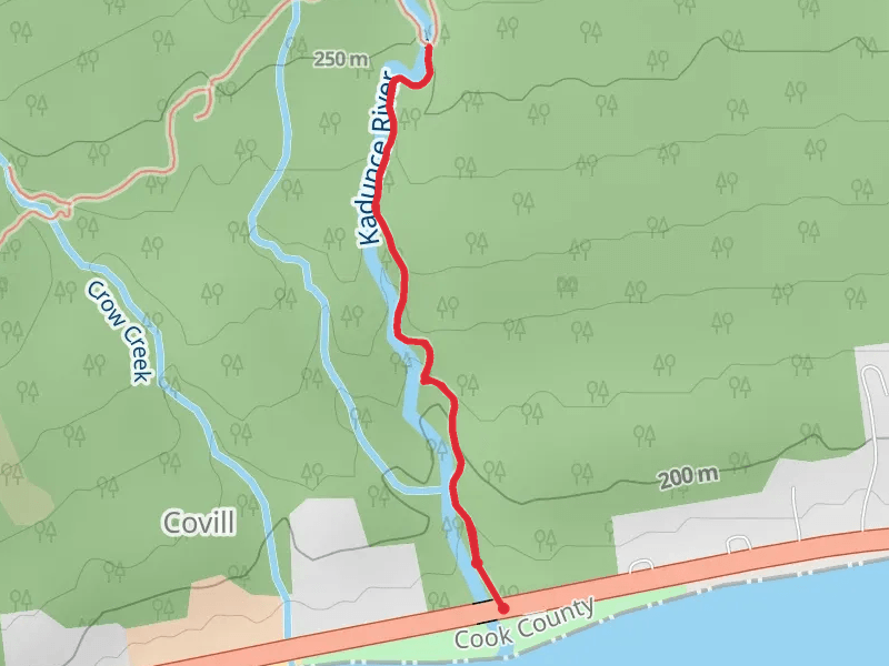 Kadunce River State Wayside to Kadunce River Trail