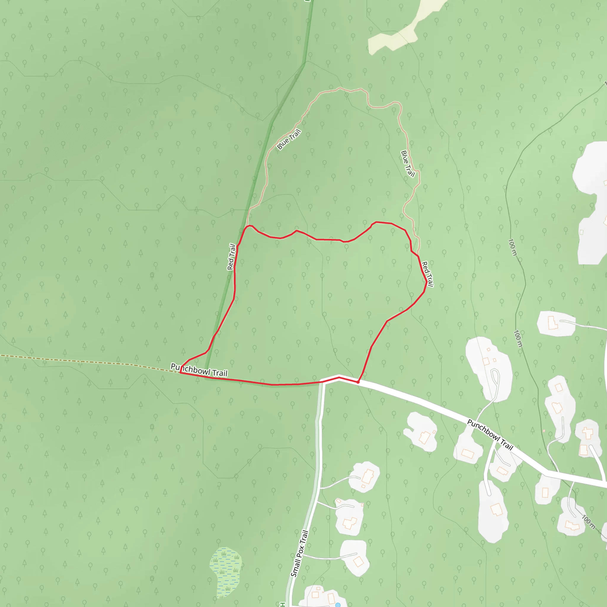 Red Loop Trail mobile static map