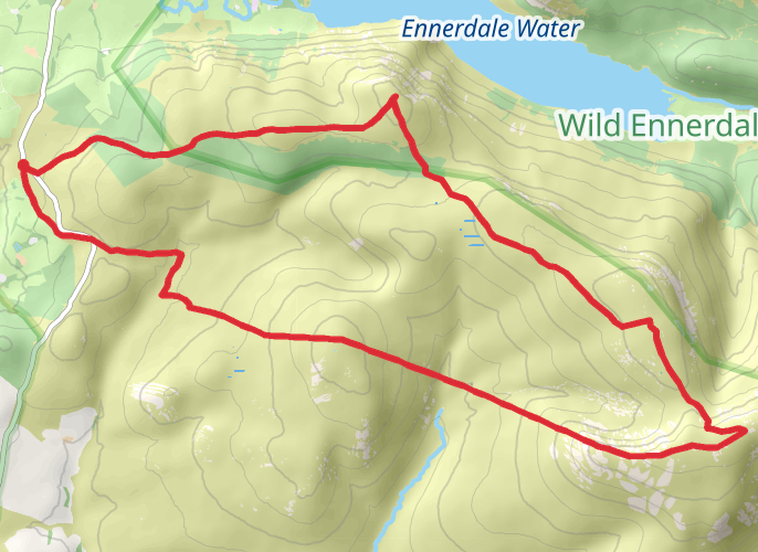 Ennerdale Fells mobile static map