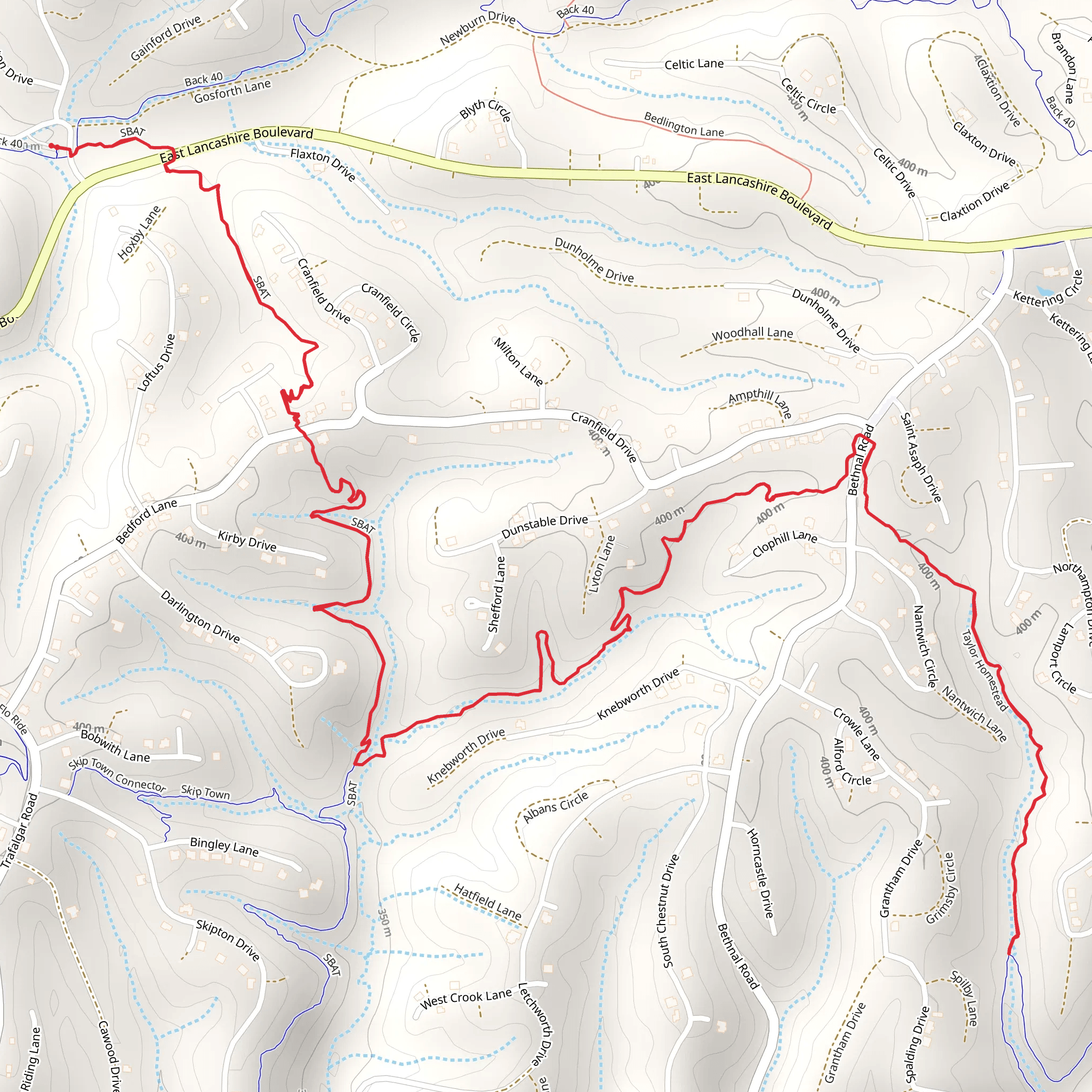SBAT and Taylor Homestead Walk mobile static map