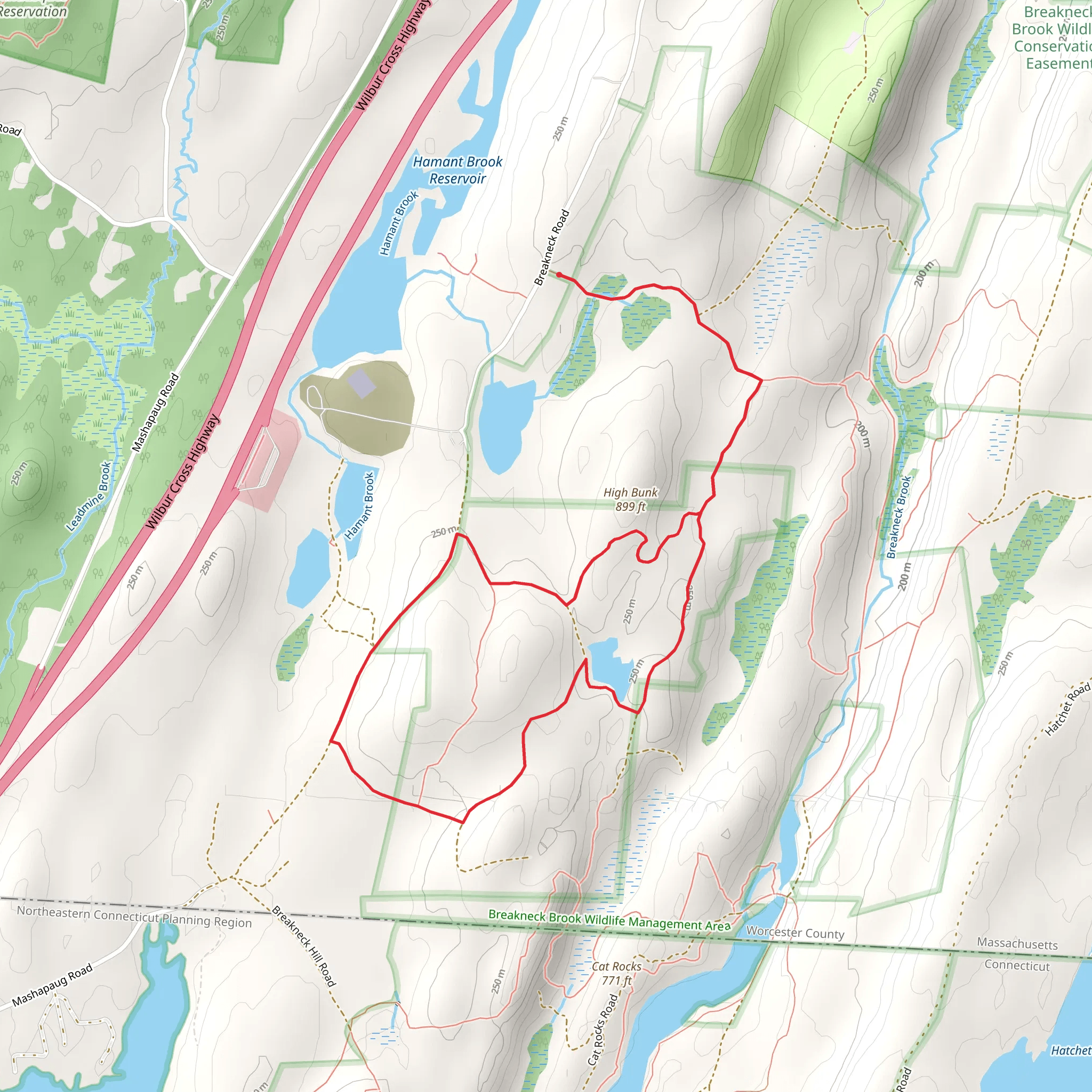 High Bunk Loop from Breakneck Road mobile static map