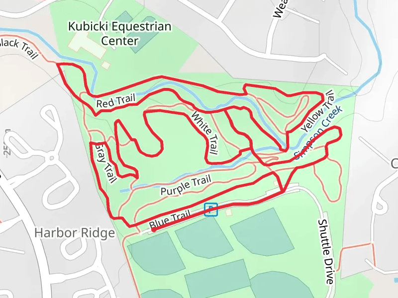 White, Red and Yellow Loop Trail - Shuttle Drive