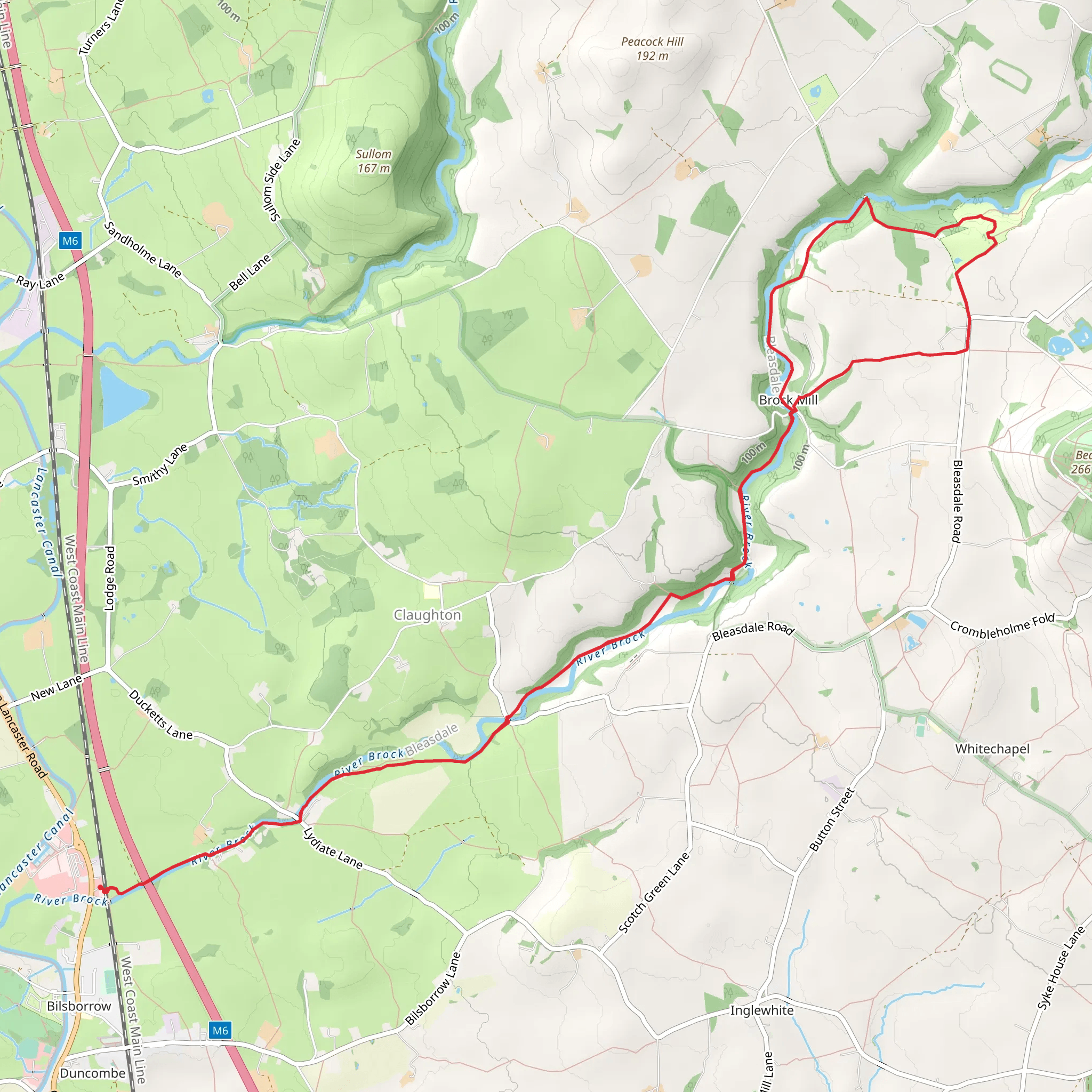 Brock Mill Loop via River Brock mobile static map