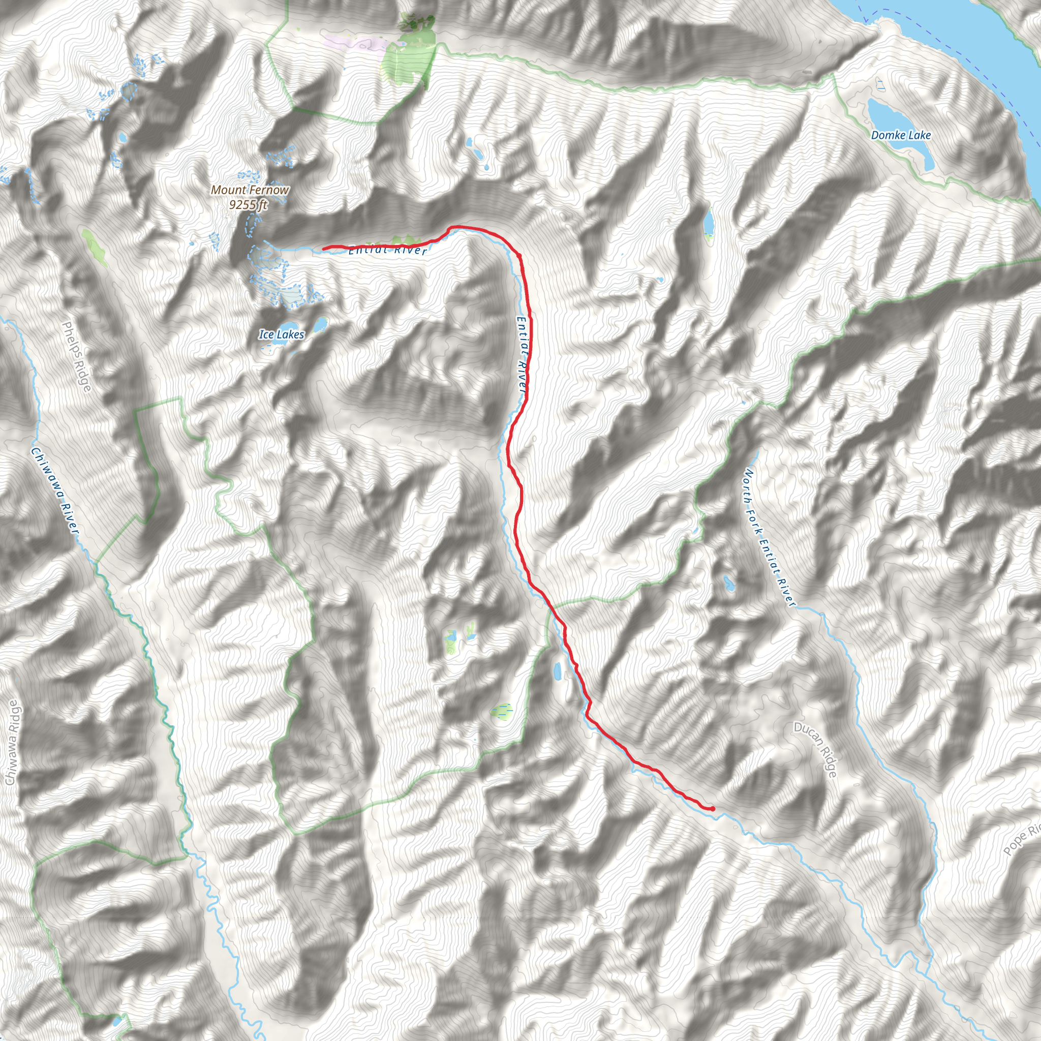Entiat River Trail mobile static map