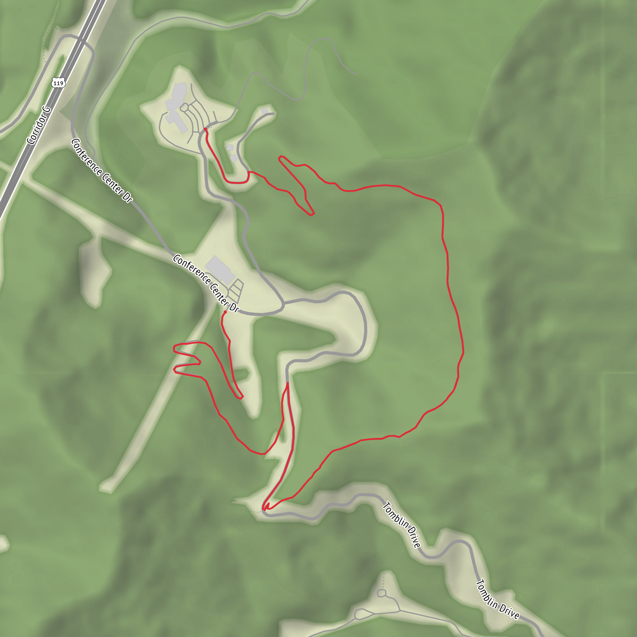 Wild Turkey Trail and Wilderness Trail mobile static map
