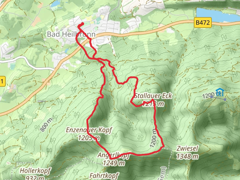 Stallauer and Angerlkopf via Kleine Bergrunde and Wanderwegenetz Toelzer Land