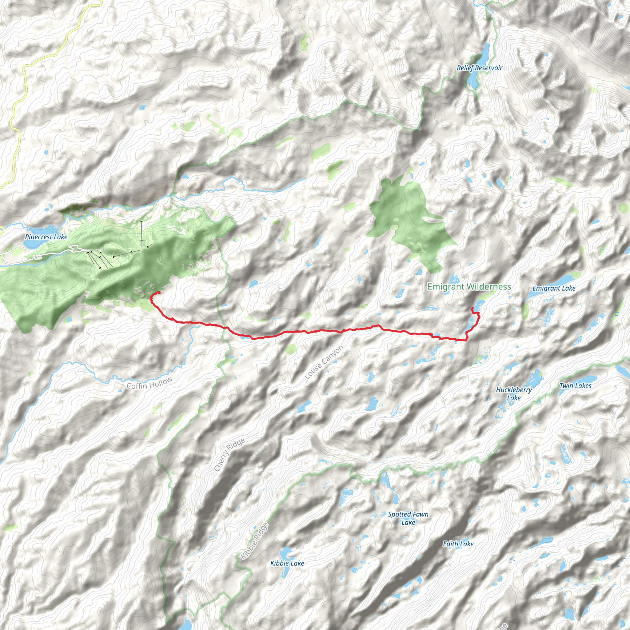 Lower Buck Lake via Bell Meadow Trail mobile static map