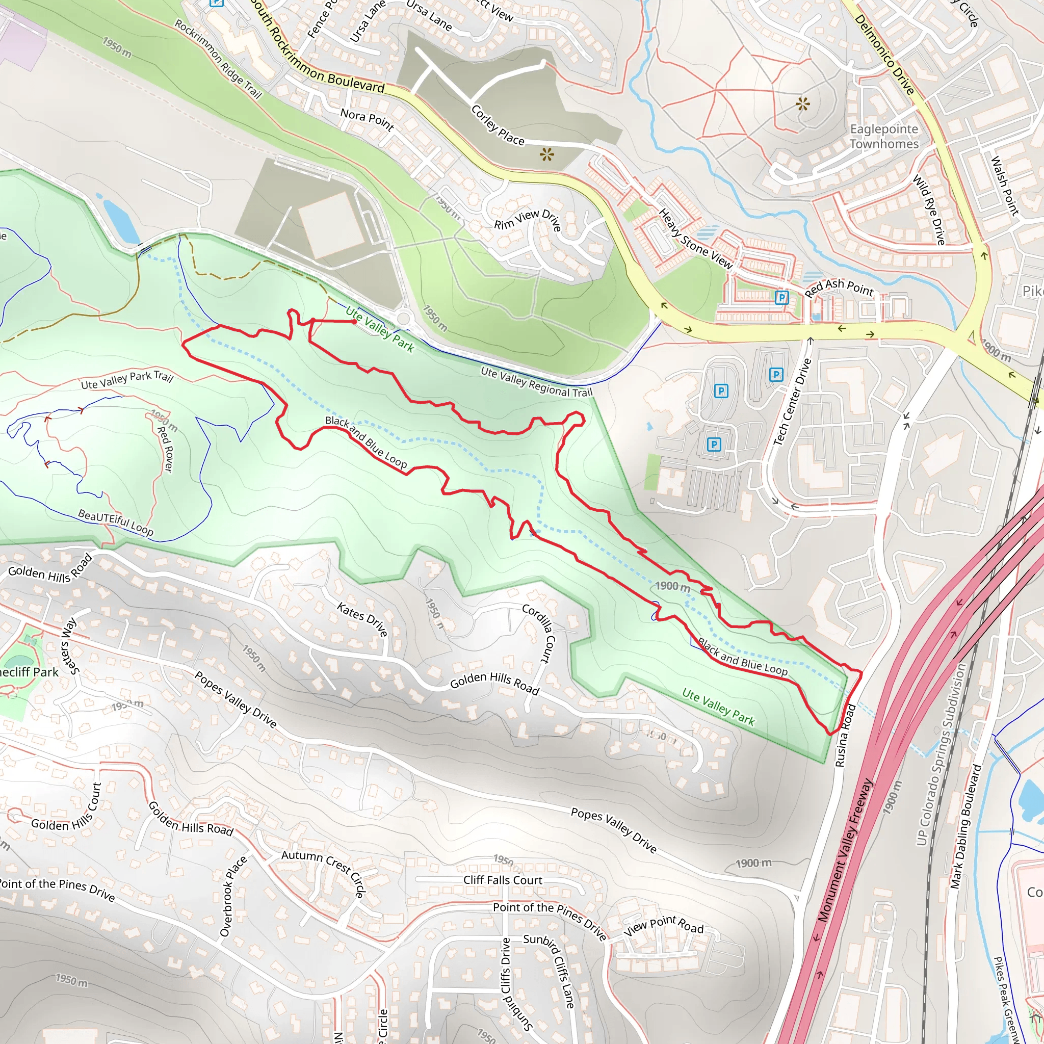 East Loop Trail mobile static map