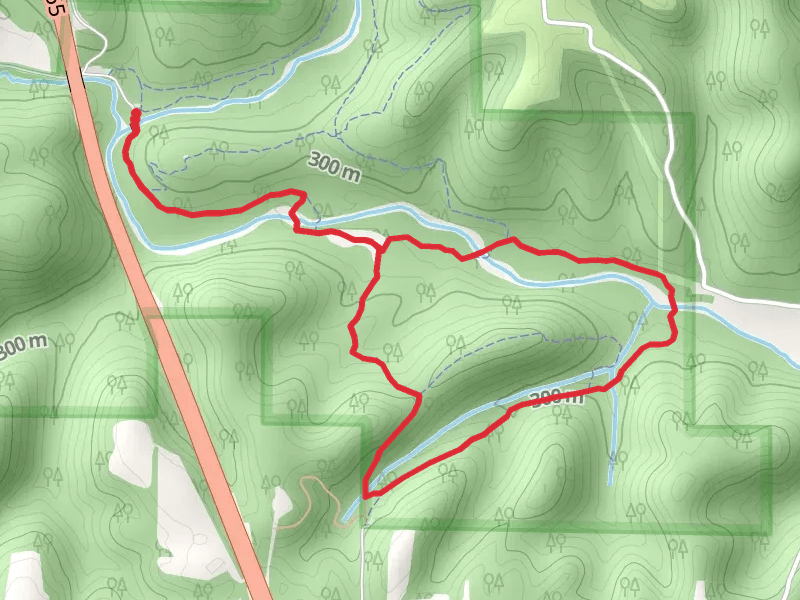 Busiek Yellow Loop via Busiek Red Trail