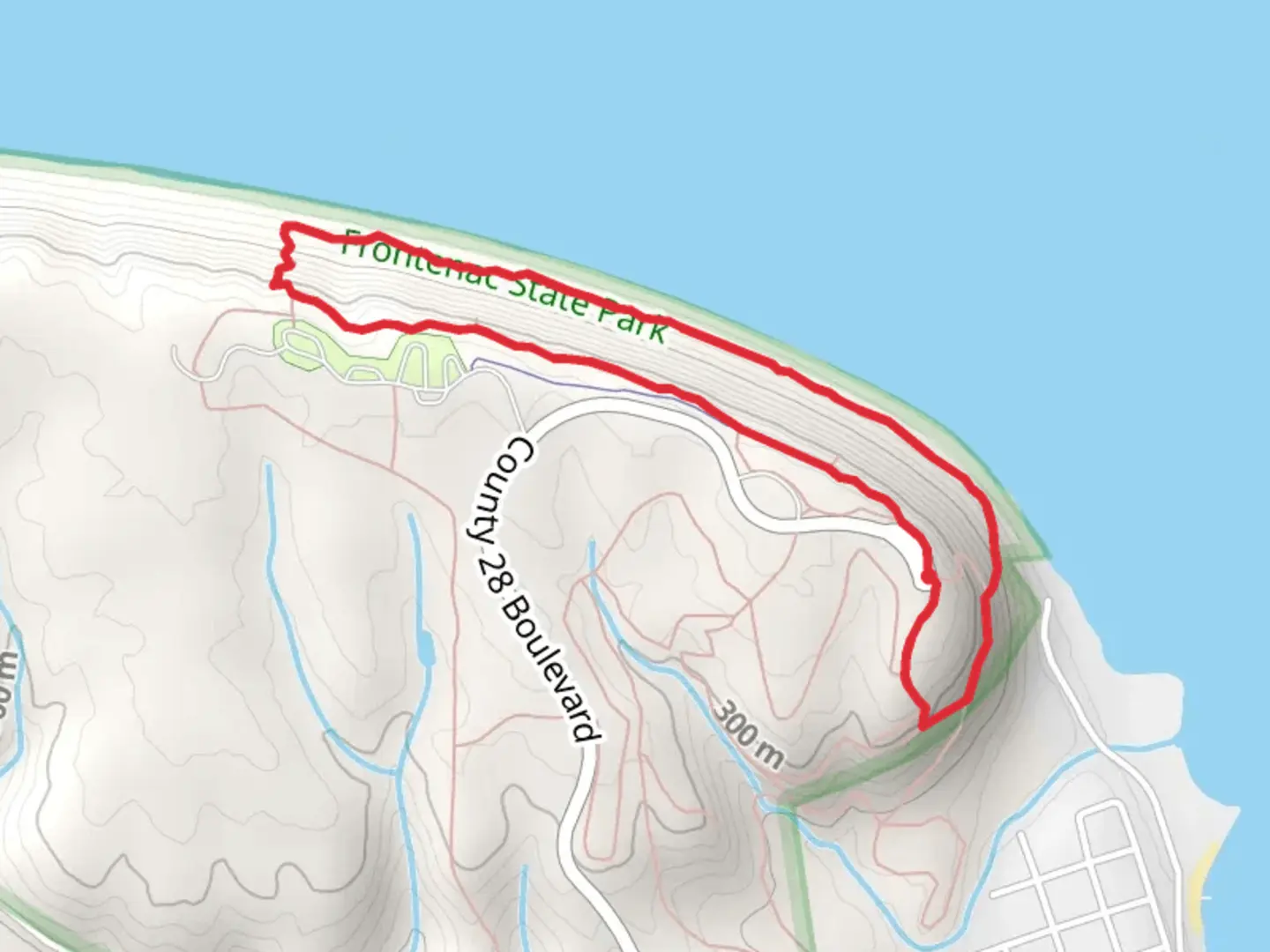 An image depicting the trail County 28 Boulevard Loop and its surrounding area.