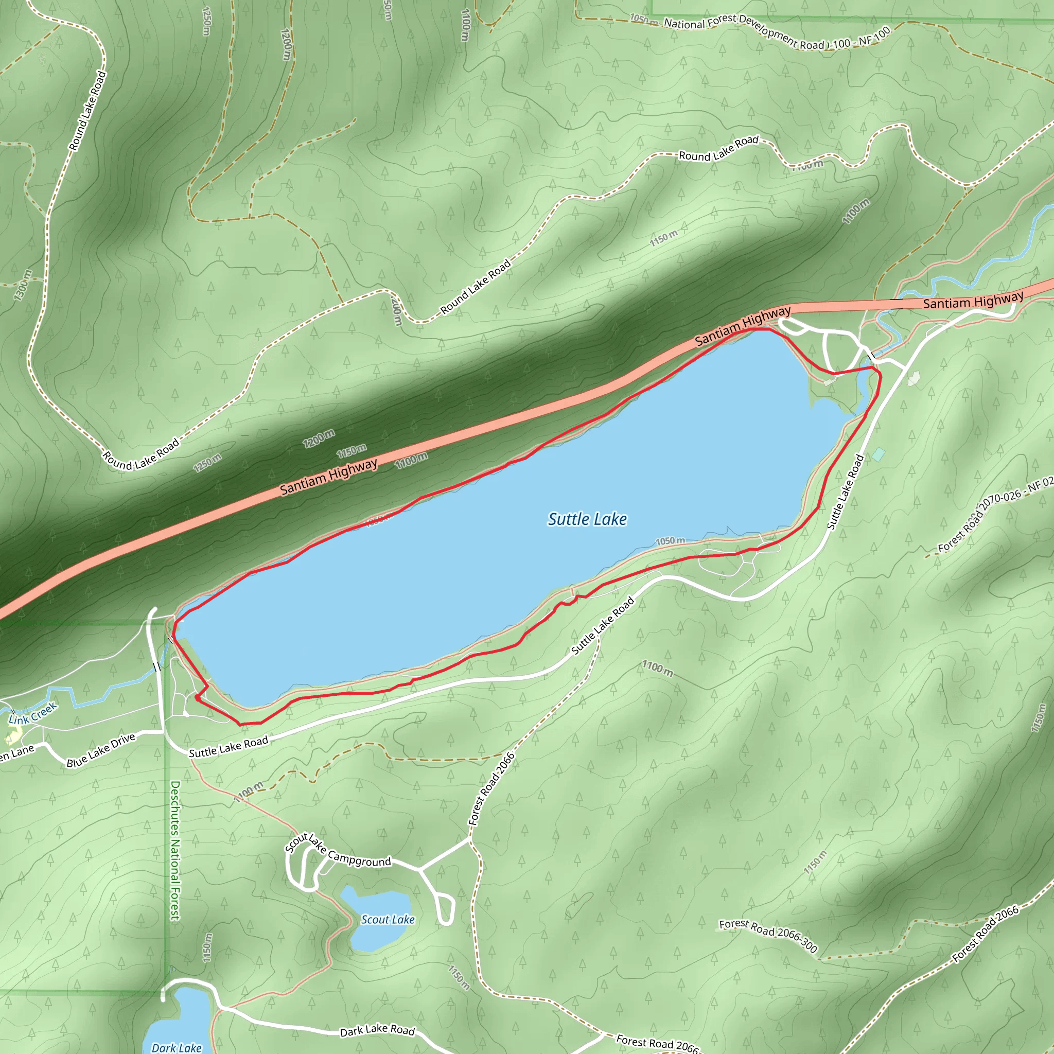 Suttle Lake Loop Trail mobile static map