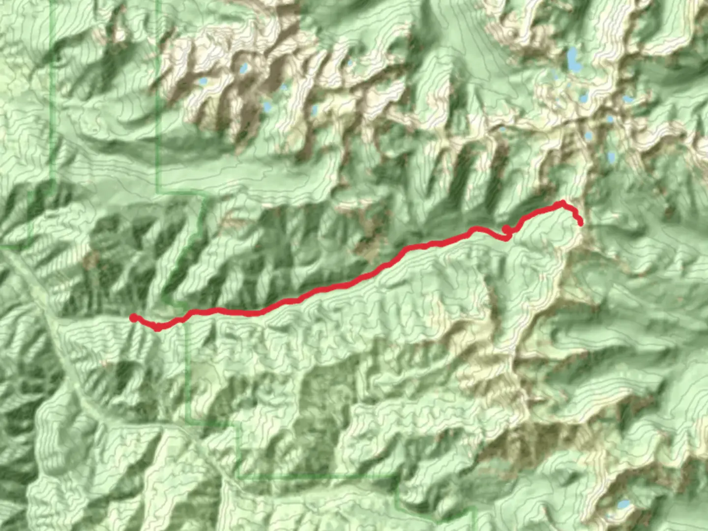 An image depicting the trail East Fork Mill Creek Trail and its surrounding area.