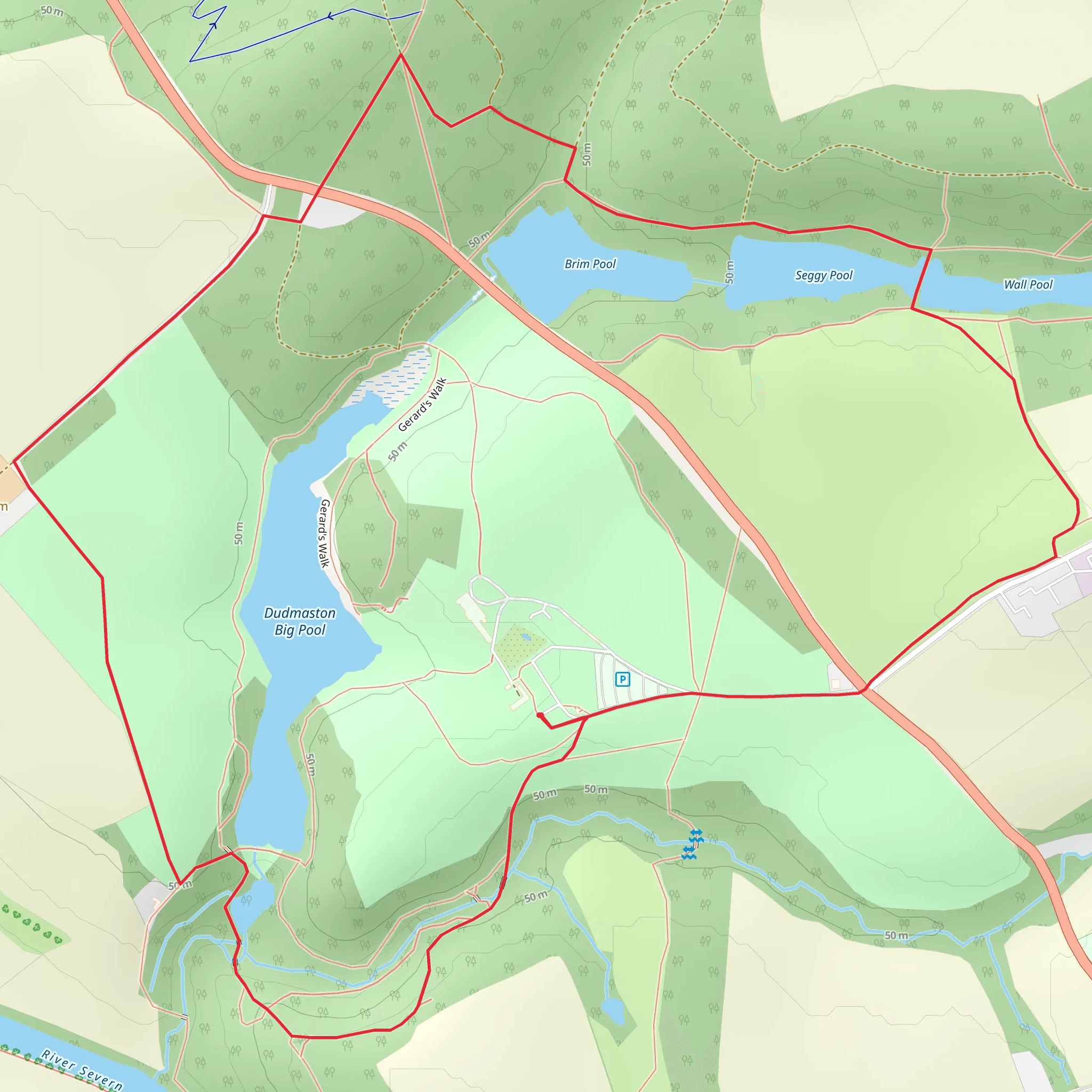 Dudmaston Hall Loop mobile static map