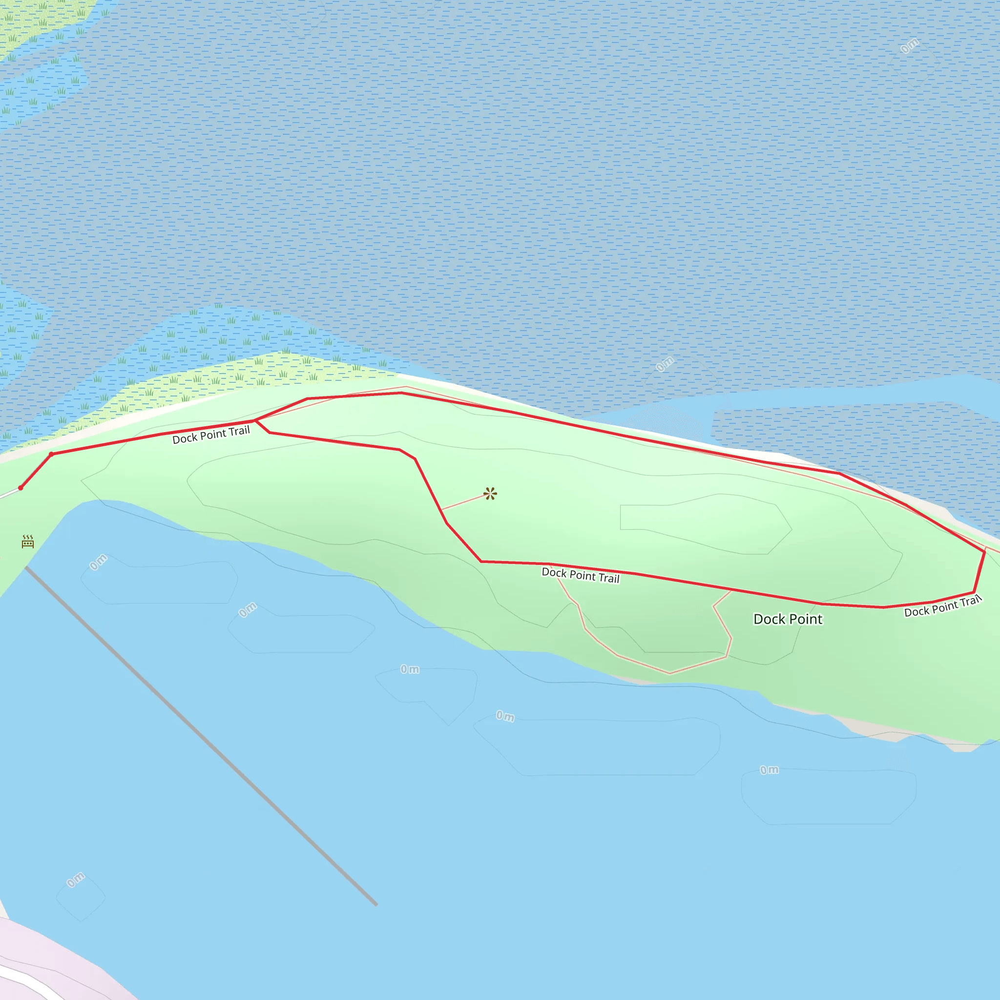 Dock Point Loop Trail mobile static map