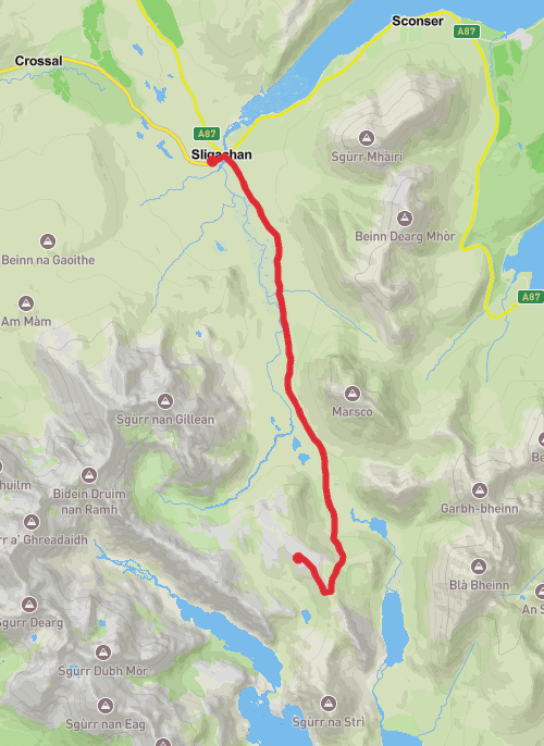 Highlands Hiking mobile static map