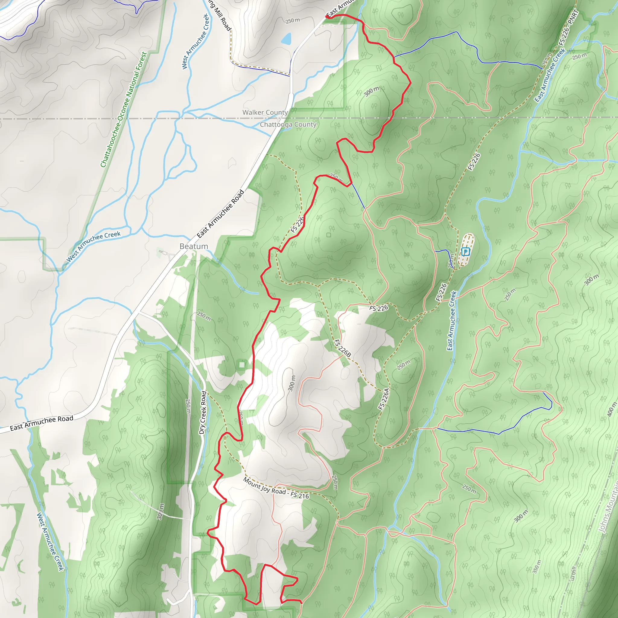 Dry Creek and Mount Joy mobile static map