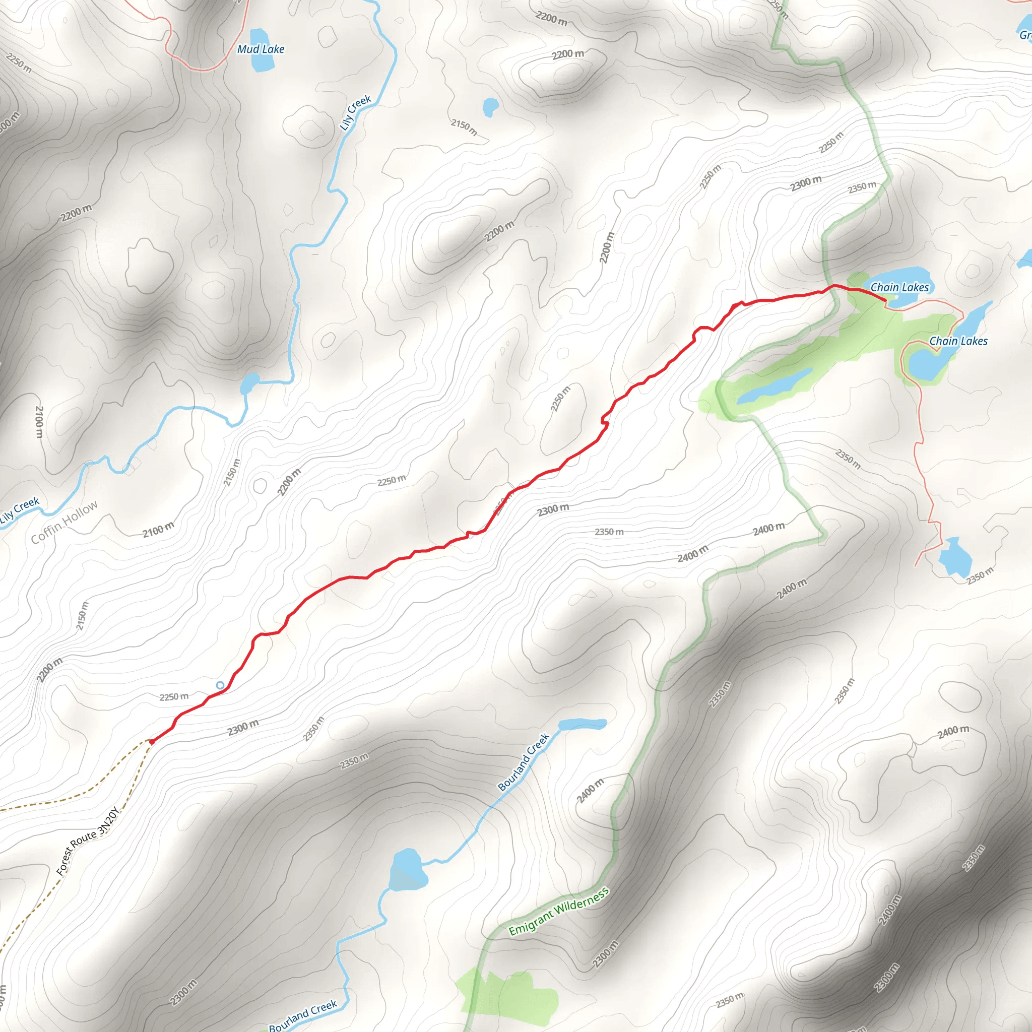 Chain Lakes mobile static map