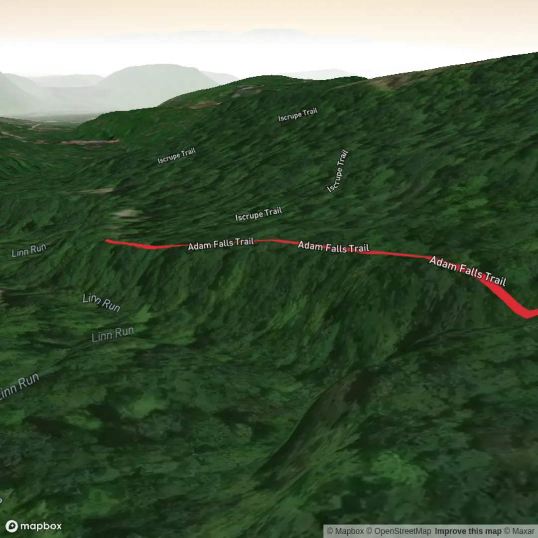 An image depicting the trail Adams Falls Trail and its surrounding area.