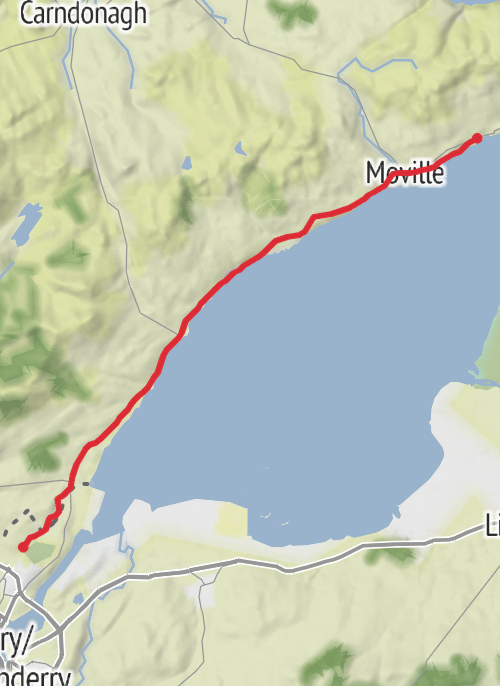 County Donegal Walking mobile static map