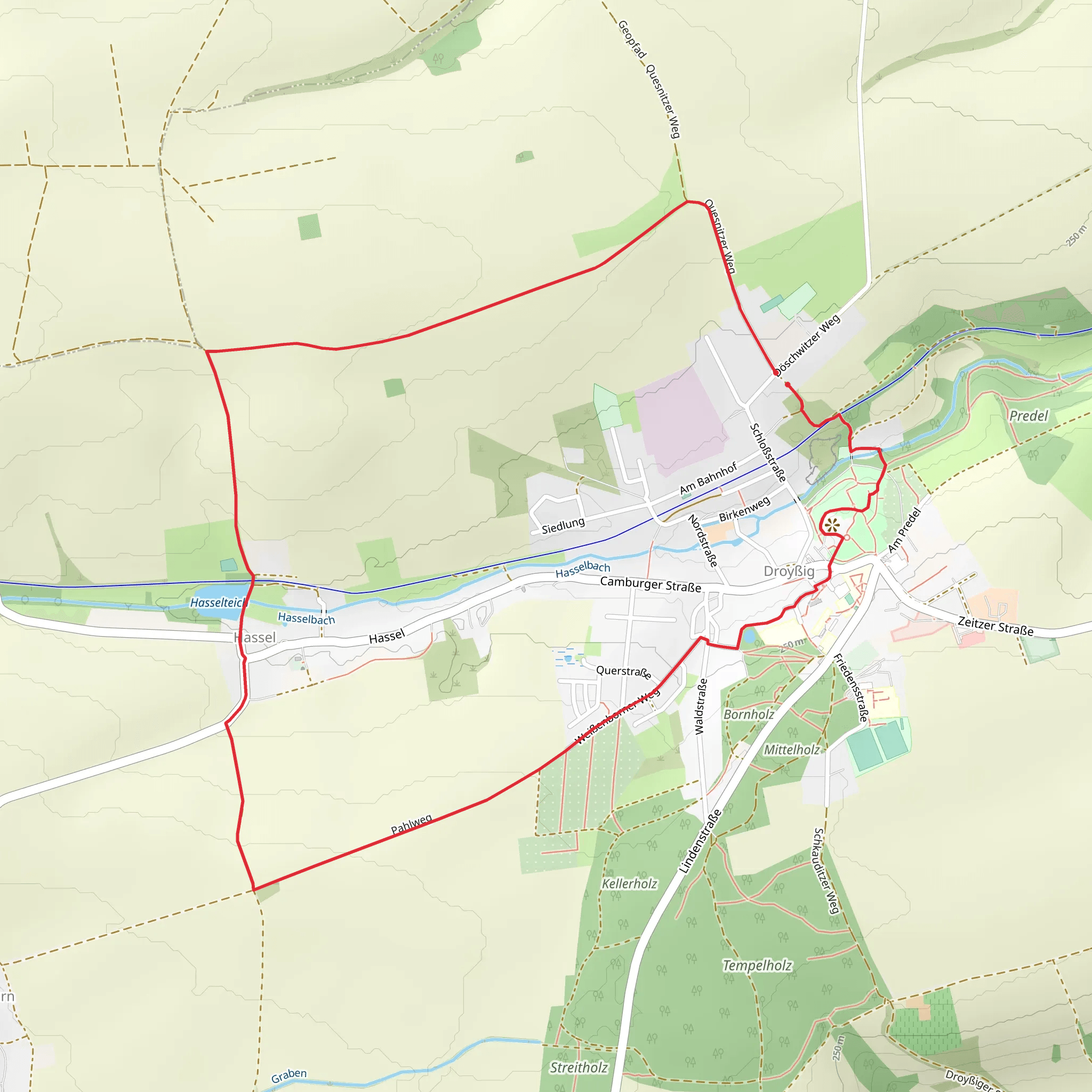 Hasselteich via Rundweg Hassel Droyssig mobile static map