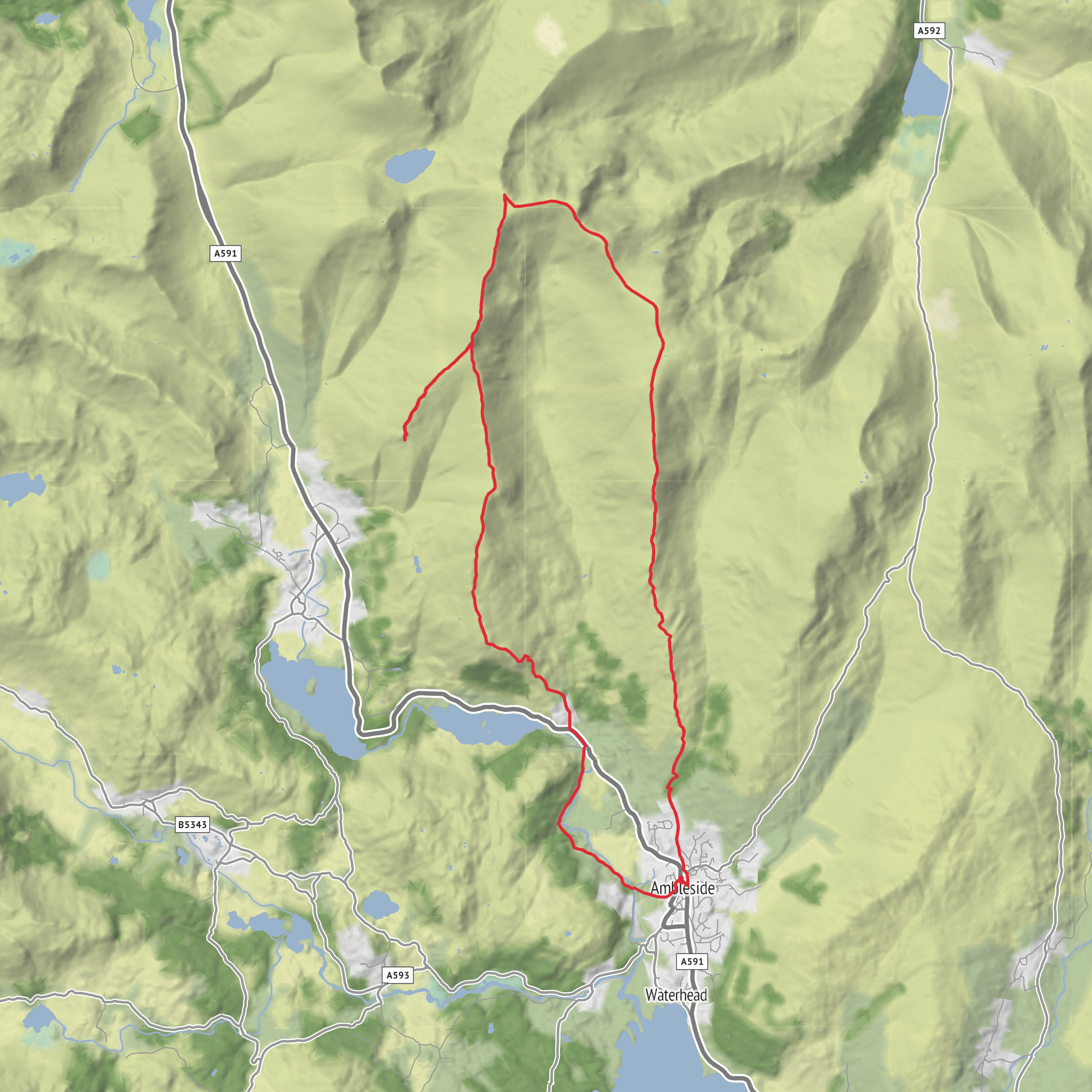 Fairfield Horseshoe via Stone Arthur mobile static map