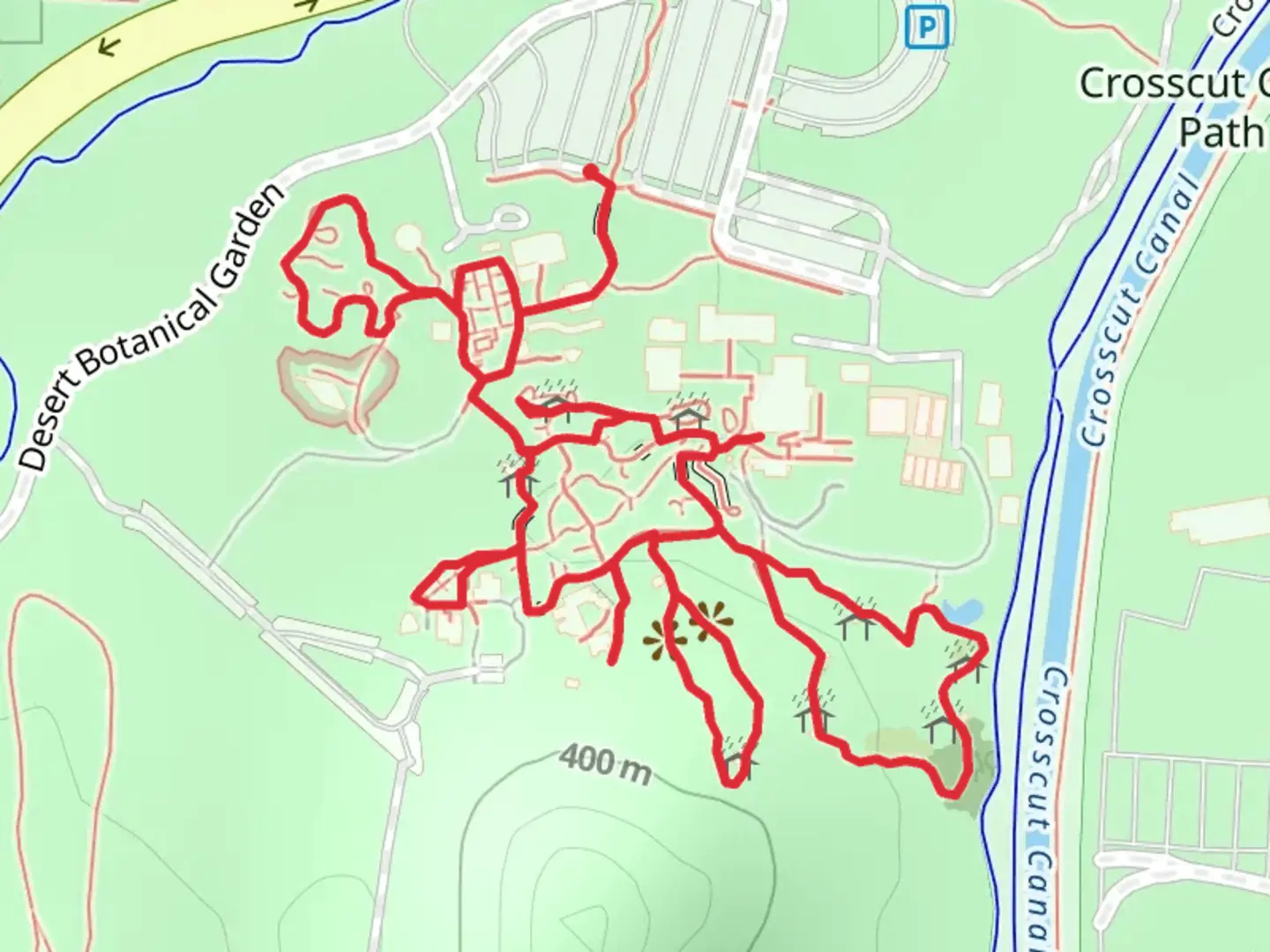 An image depicting the trail Spanish Garden and Semidesert Grassland Loop and its surrounding area.