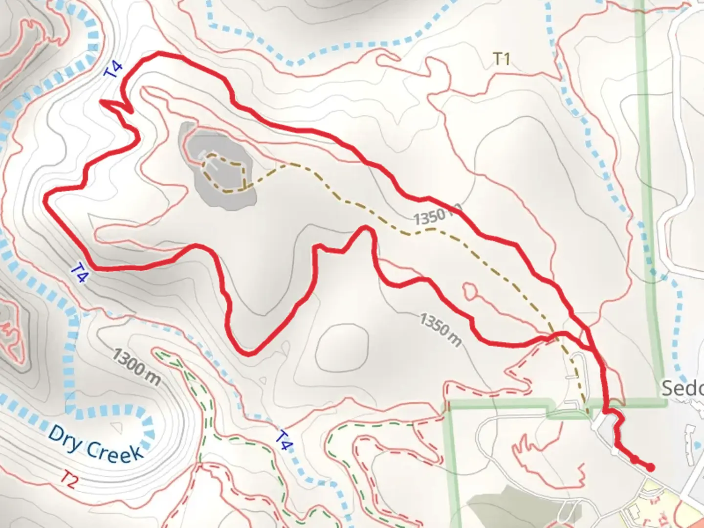 An image depicting the trail Roundabout and Gridner Loop and its surrounding area.