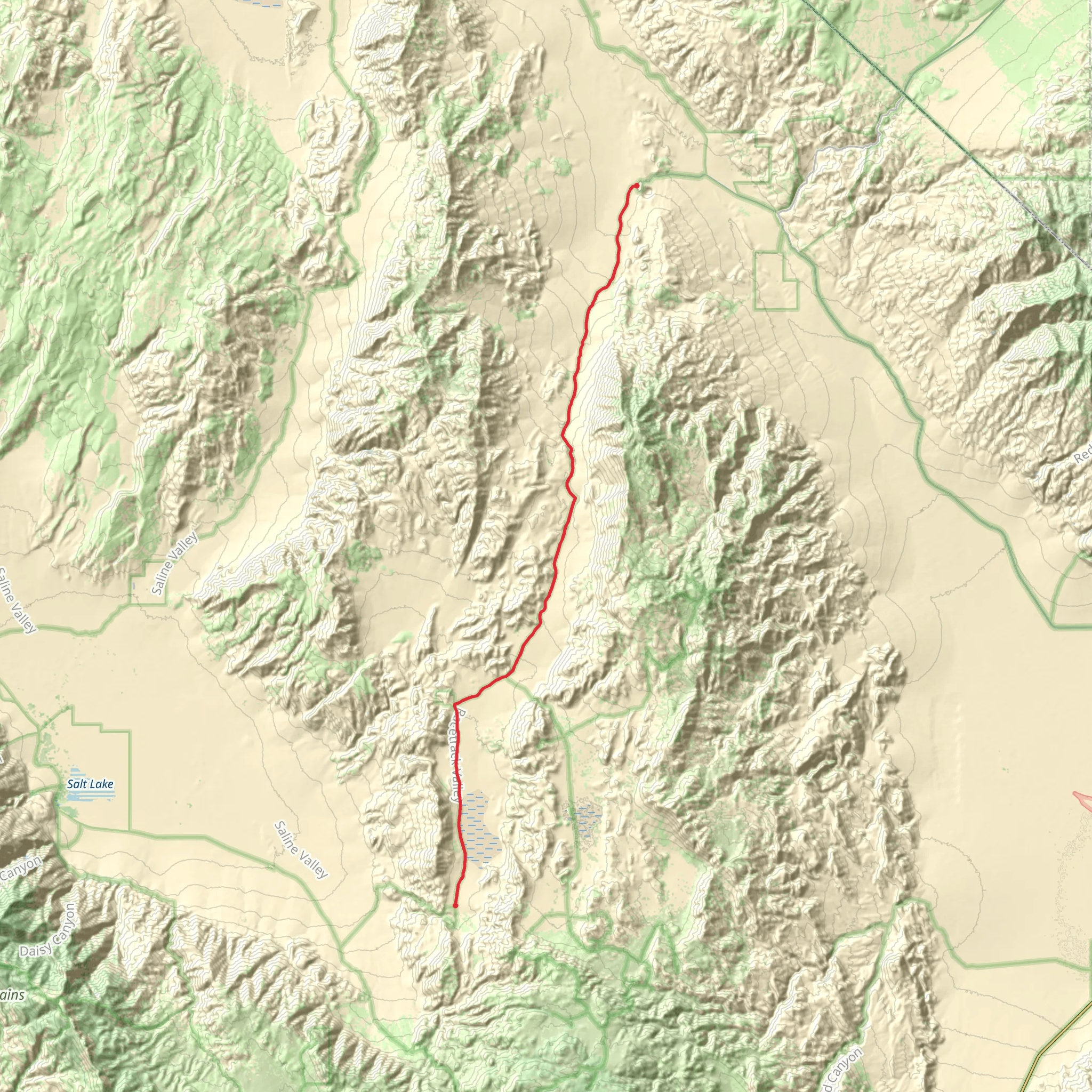 Racetrack Valley Road Trail mobile static map