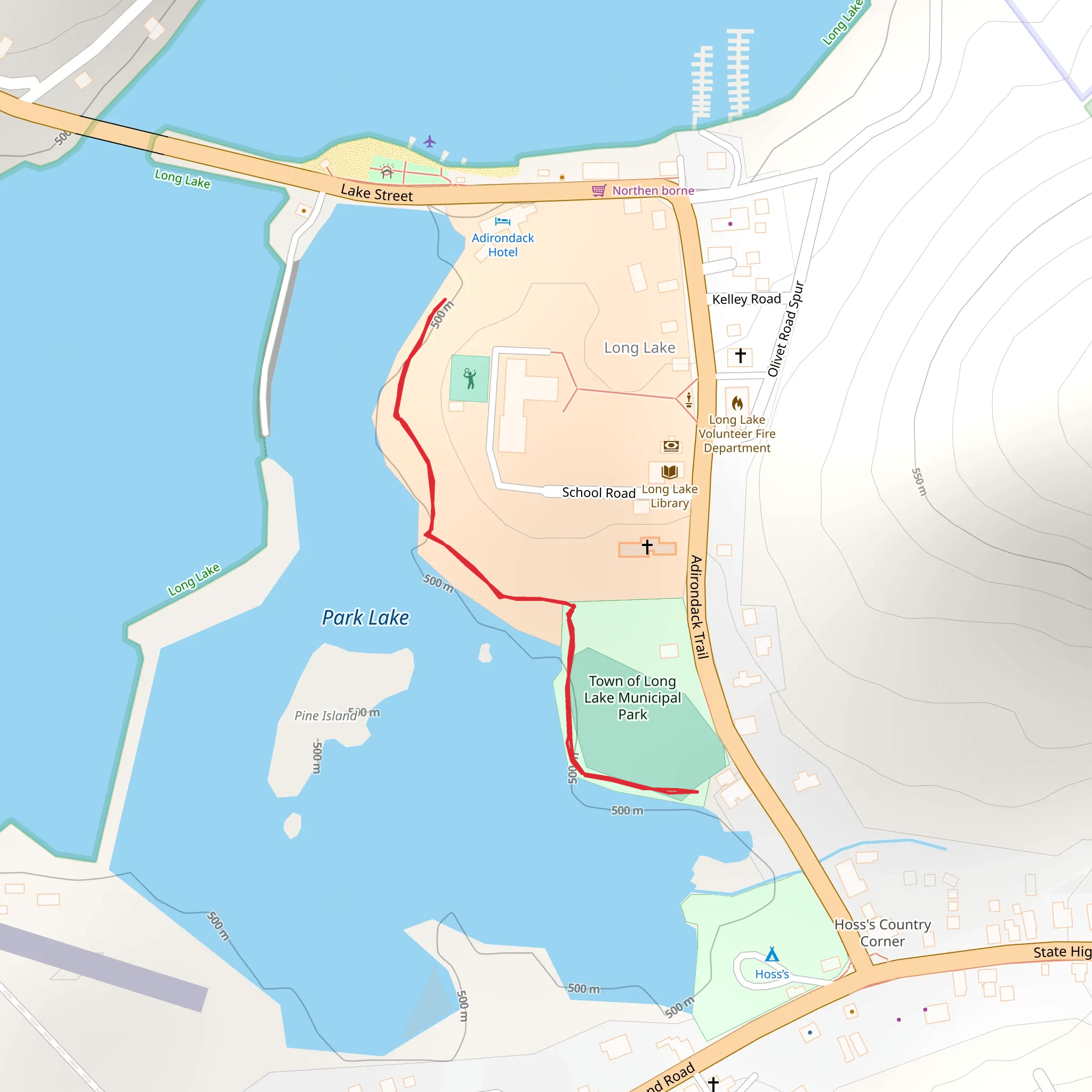 Town of Long Lake Municipal Park mobile static map