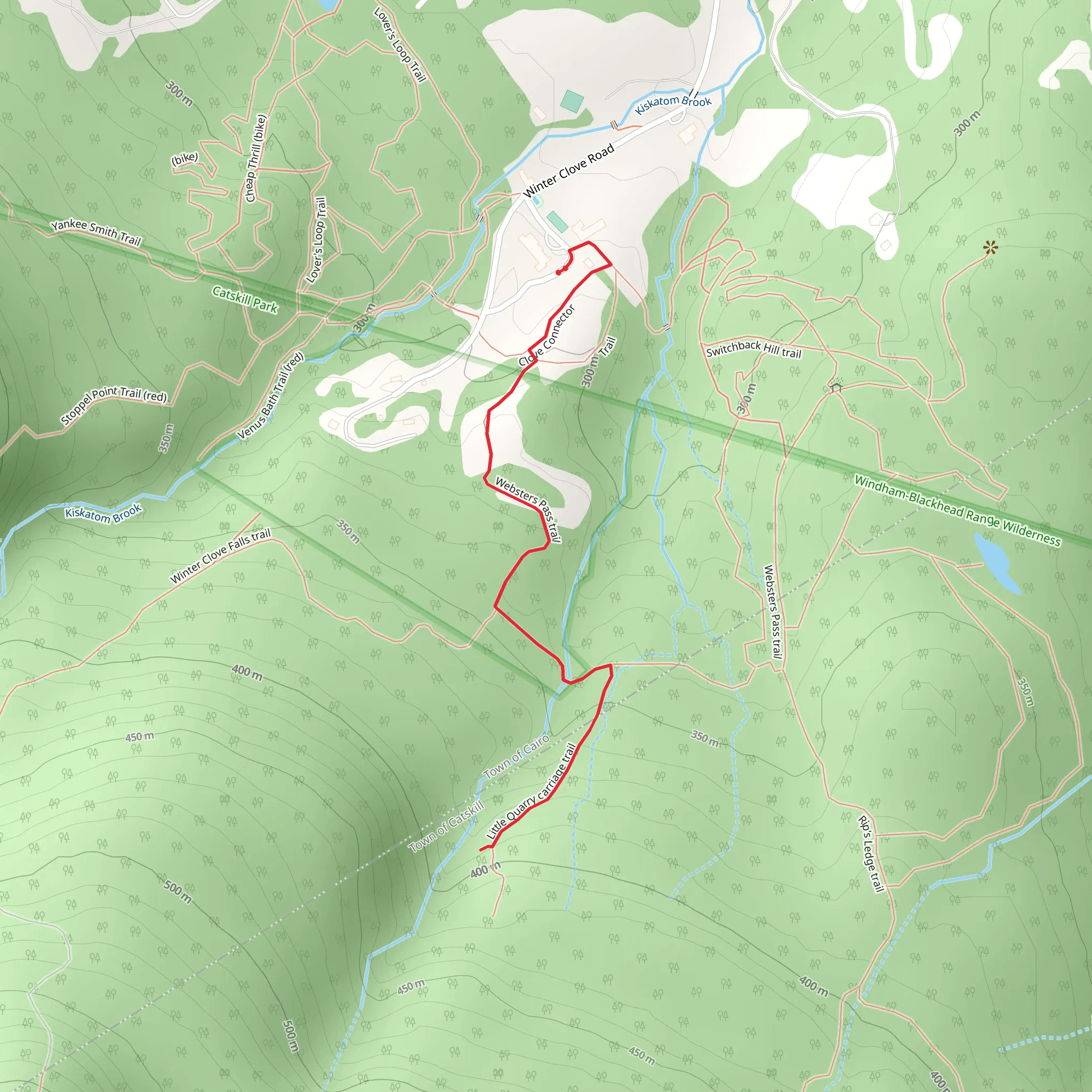 Clove Connector Trail mobile static map