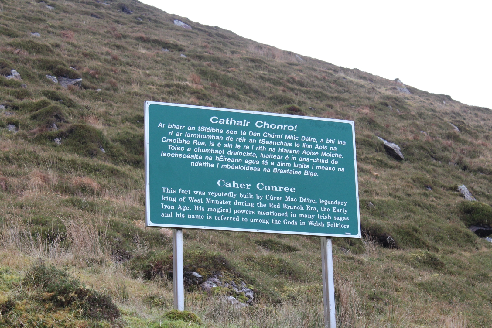 An image depicting the trail Caherconree Fort and Peak and its surrounding area.