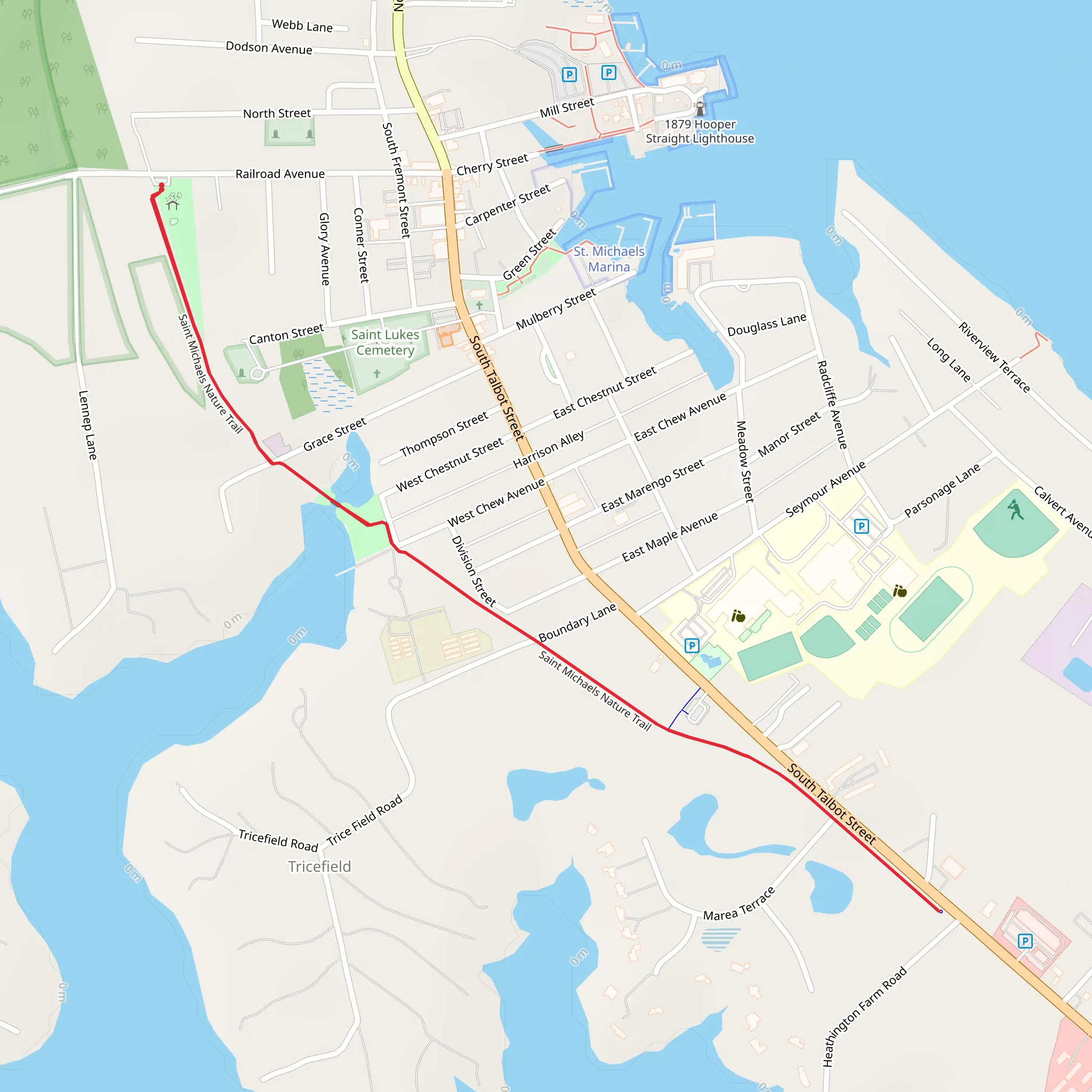 St Michaels Nature Trail mobile static map