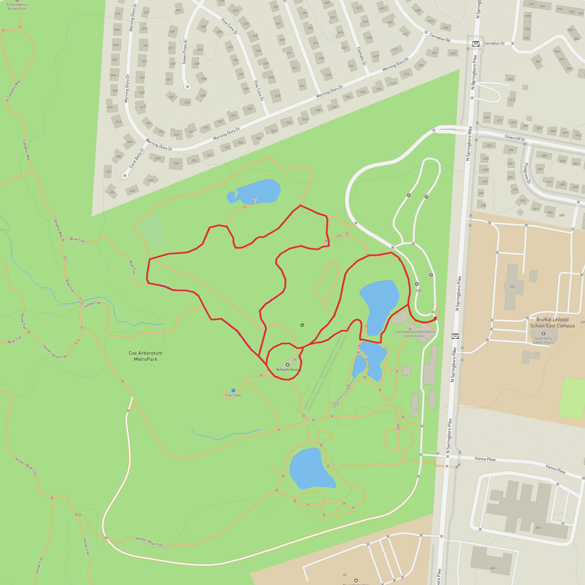 Red Loop Trail mobile static map