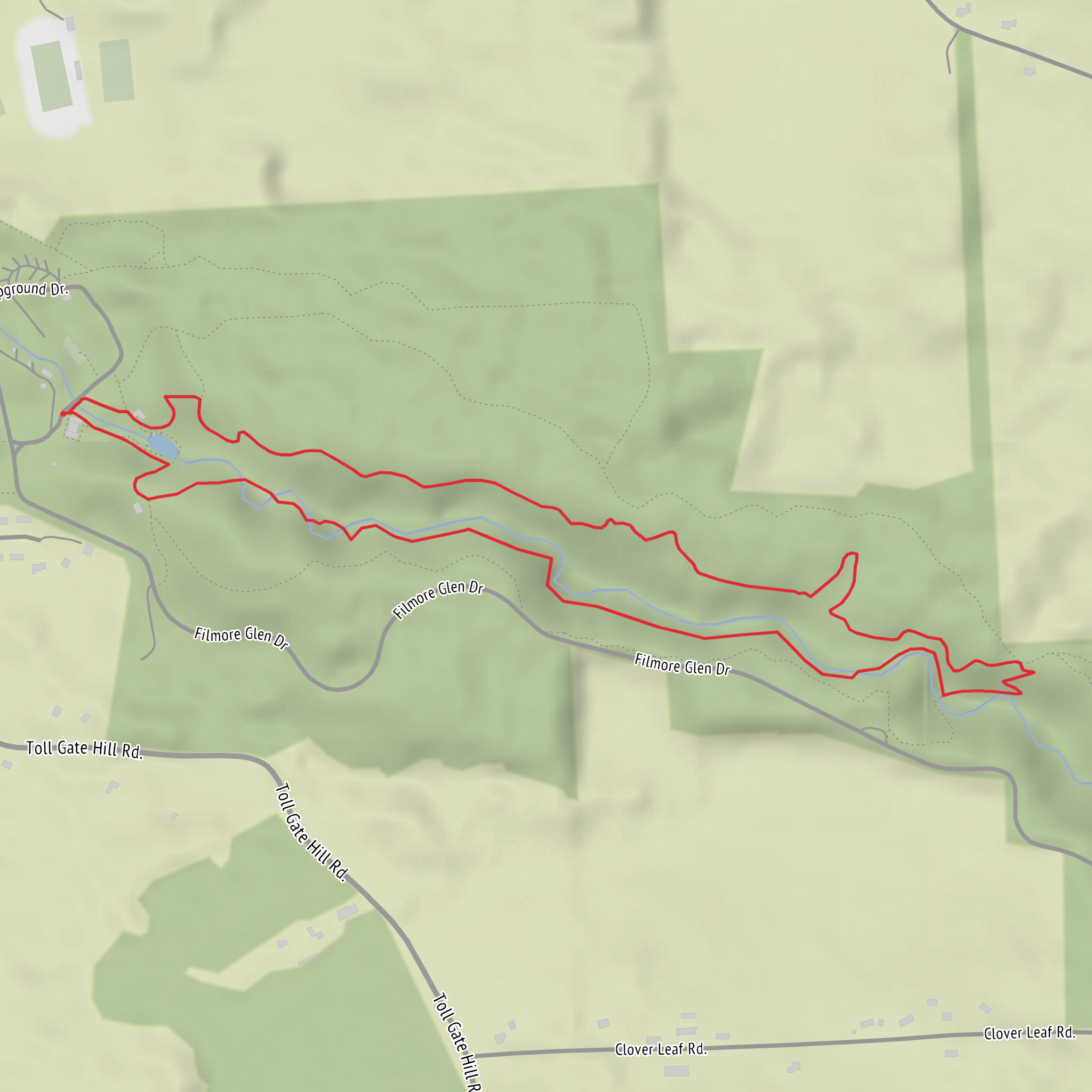 Dry Creek via Gorge Trail and North Rim Trail mobile static map